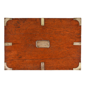 Brass Bound Teak Military Chest (Etched MacDonald) - 19th Century
