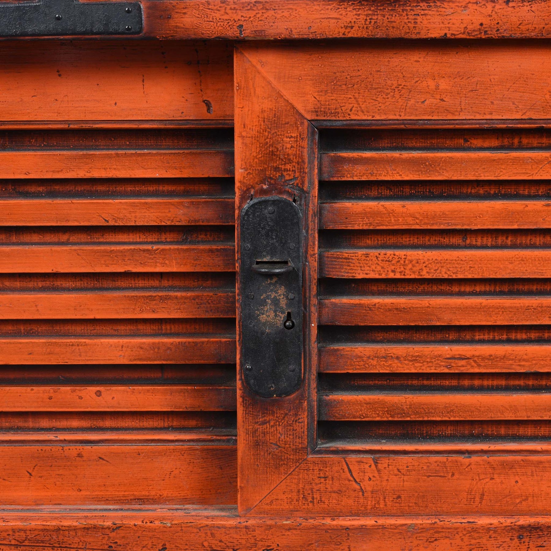 Orange Painted Japanese Choba Dansu - Taishō Period