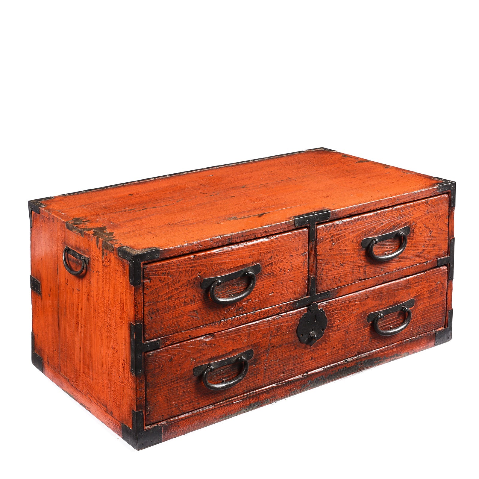 3 Drawer Negoro Tansu Chest From Japan - Meiji Period