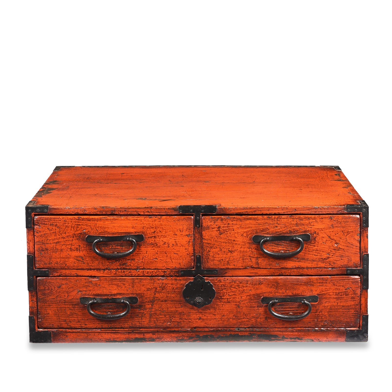 3 Drawer Negoro Tansu Chest From Japan - Meiji Period