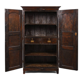 Anglo Indian Linen Cabinet Made from Teak - 19thC