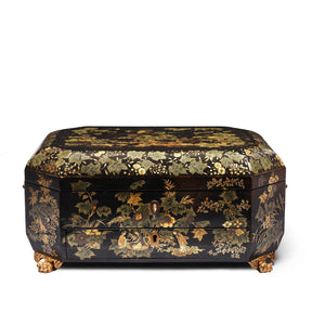 Canton Export Lacquer Sewing Box - Qing Dynasty Early 19thC
