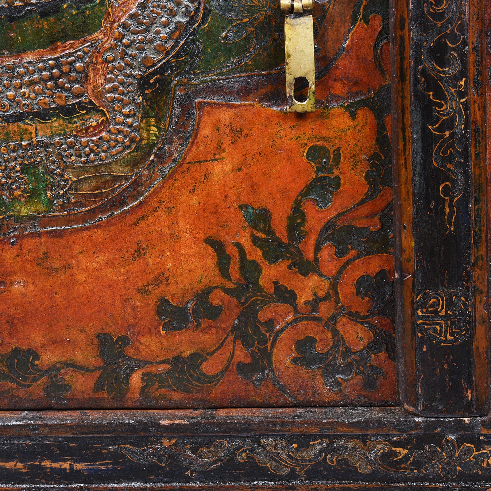 Painted Tibetan Altar Cabinet - 18thC