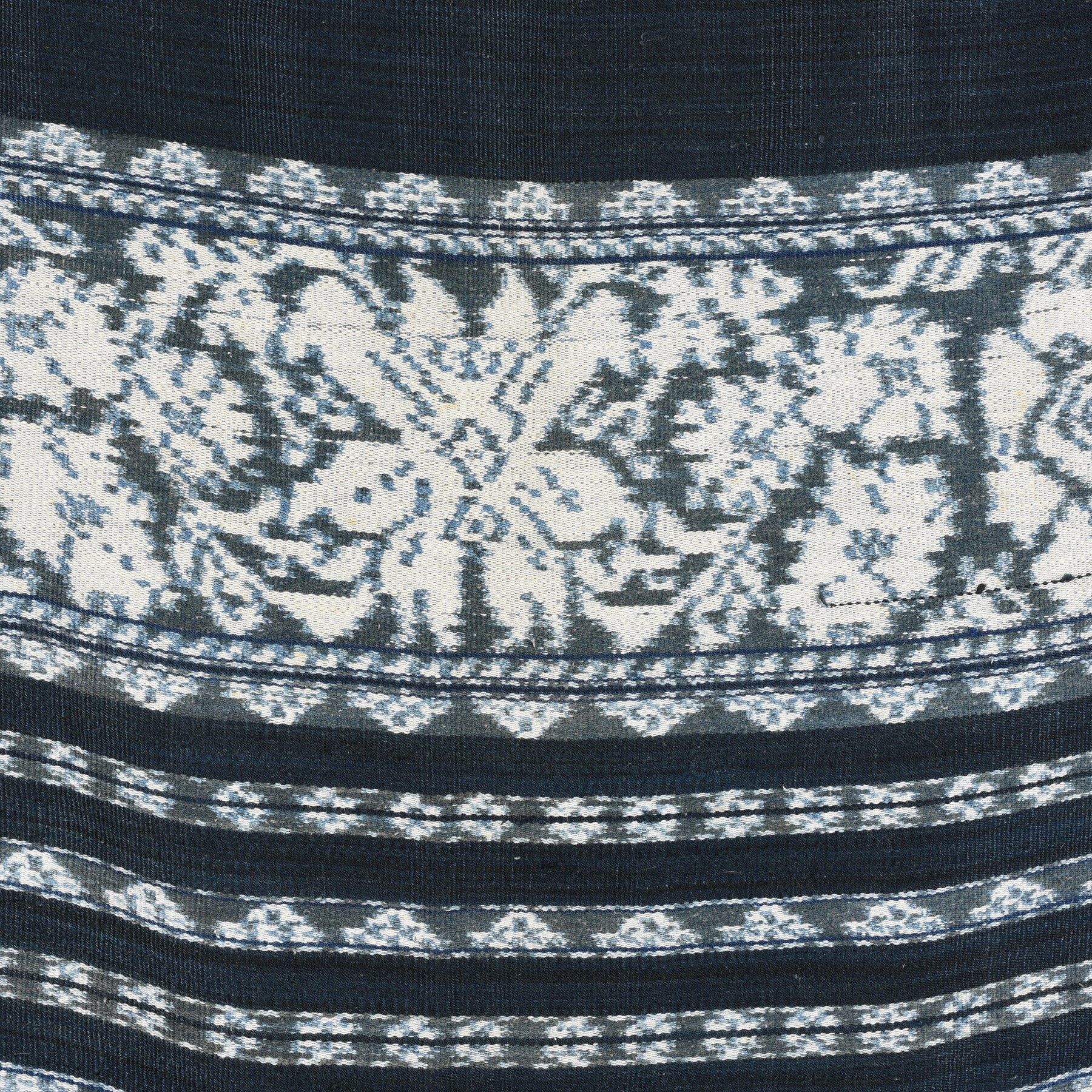 Indigo Cotton Ikat Sarong from Flores - Circa 90yrs Old