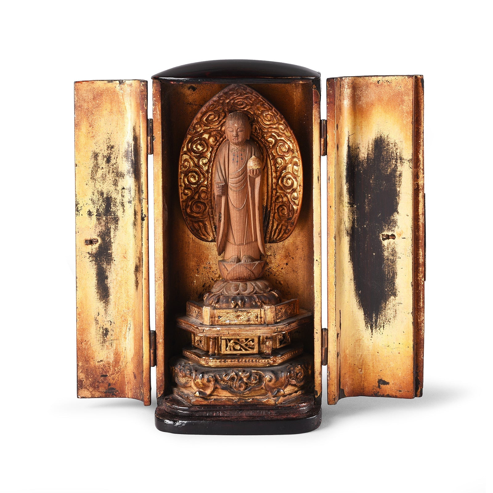 Japanese Lacquer Zushi Buddha Shrine - Meiji Period
