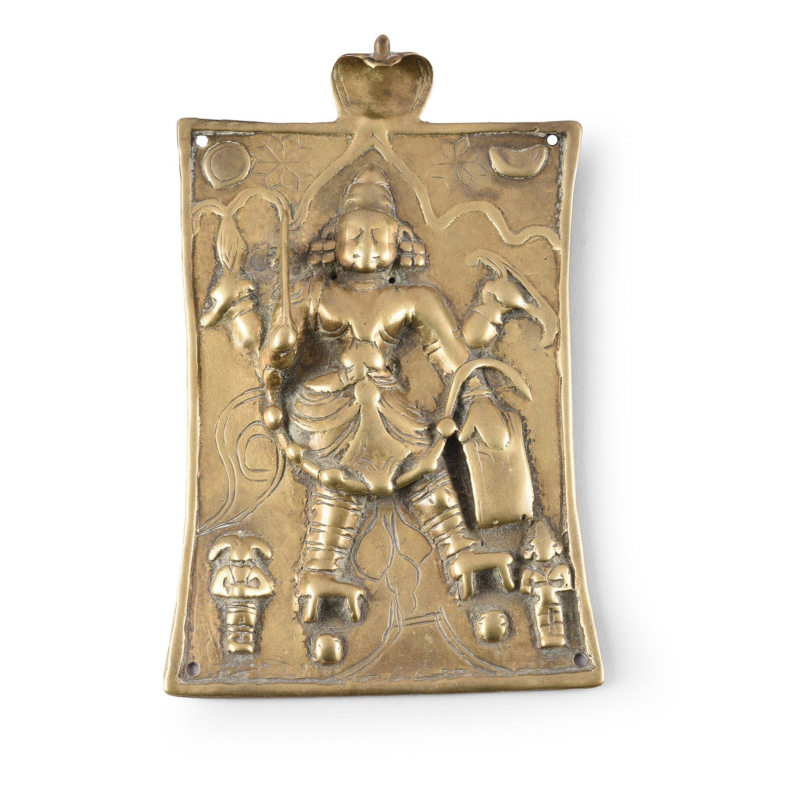 Bronze Votive Panel of Virabhadra From Deccan - 18th Century
