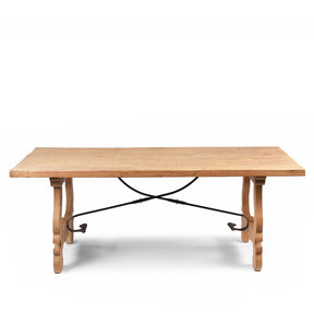 Bleached Elm Door Dining Table