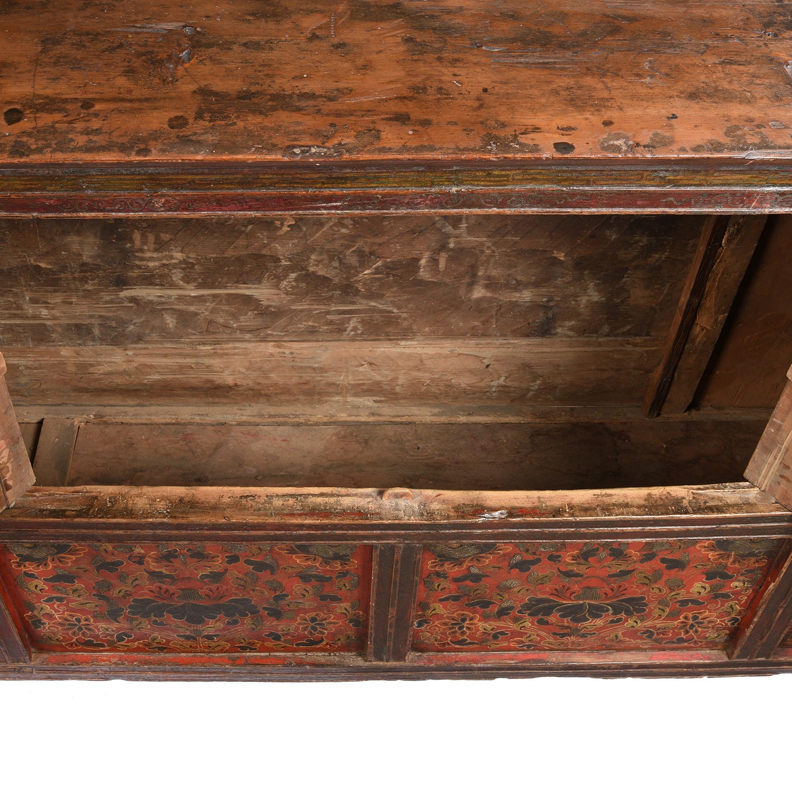 Painted Altar Cabinet from Tibet - 19th Century
