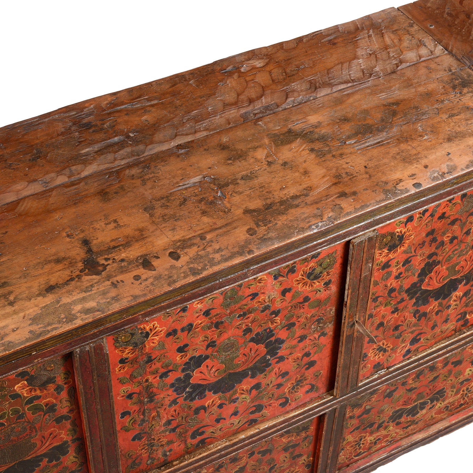 Painted Altar Cabinet from Tibet - 19th Century