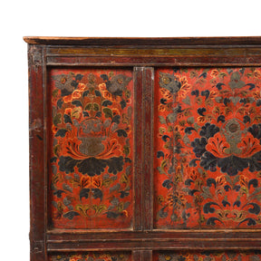 Painted Altar Cabinet from Tibet - 19th Century