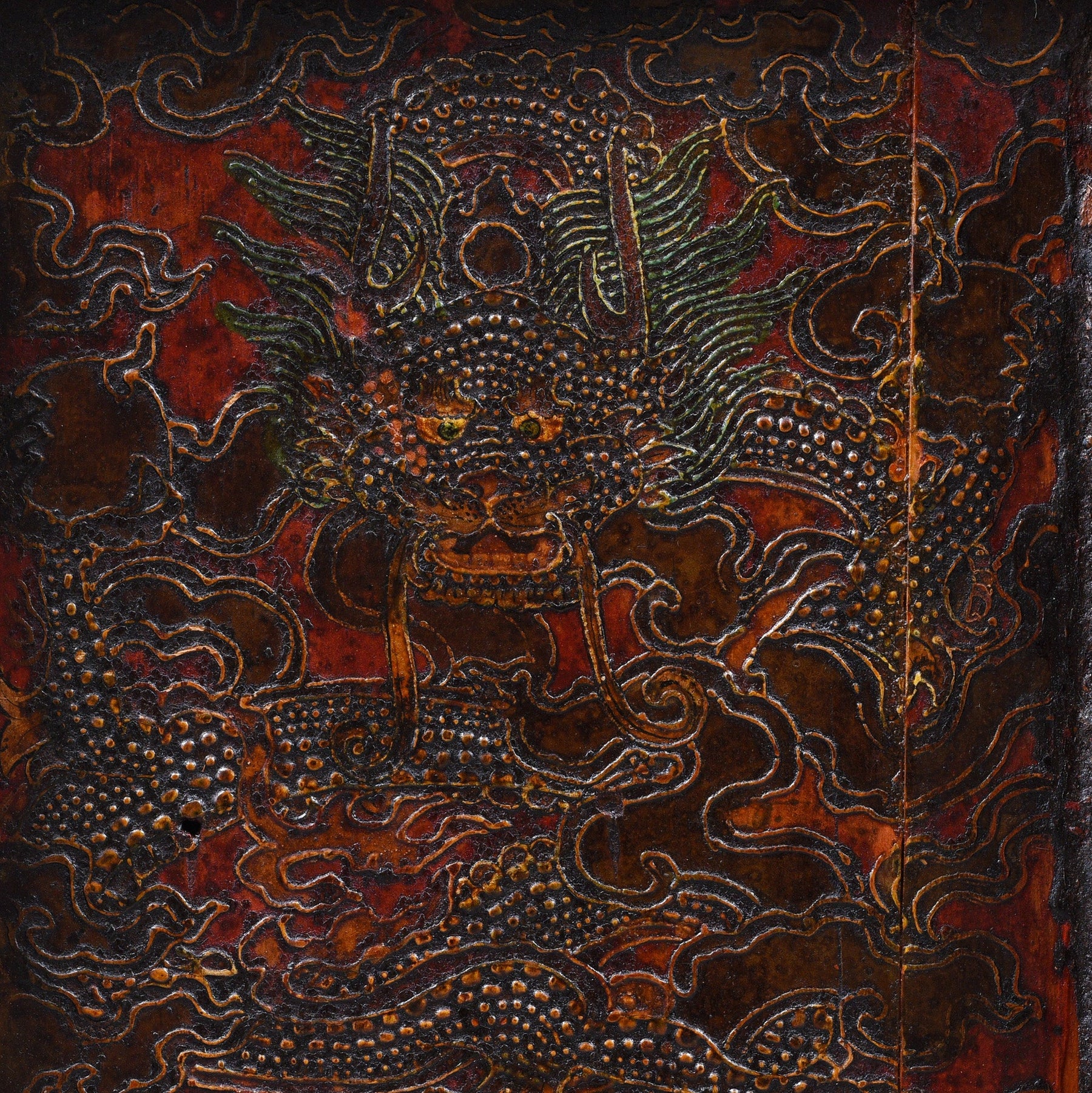 Painted Tibetan Altar Cabinet - Early 19th Century