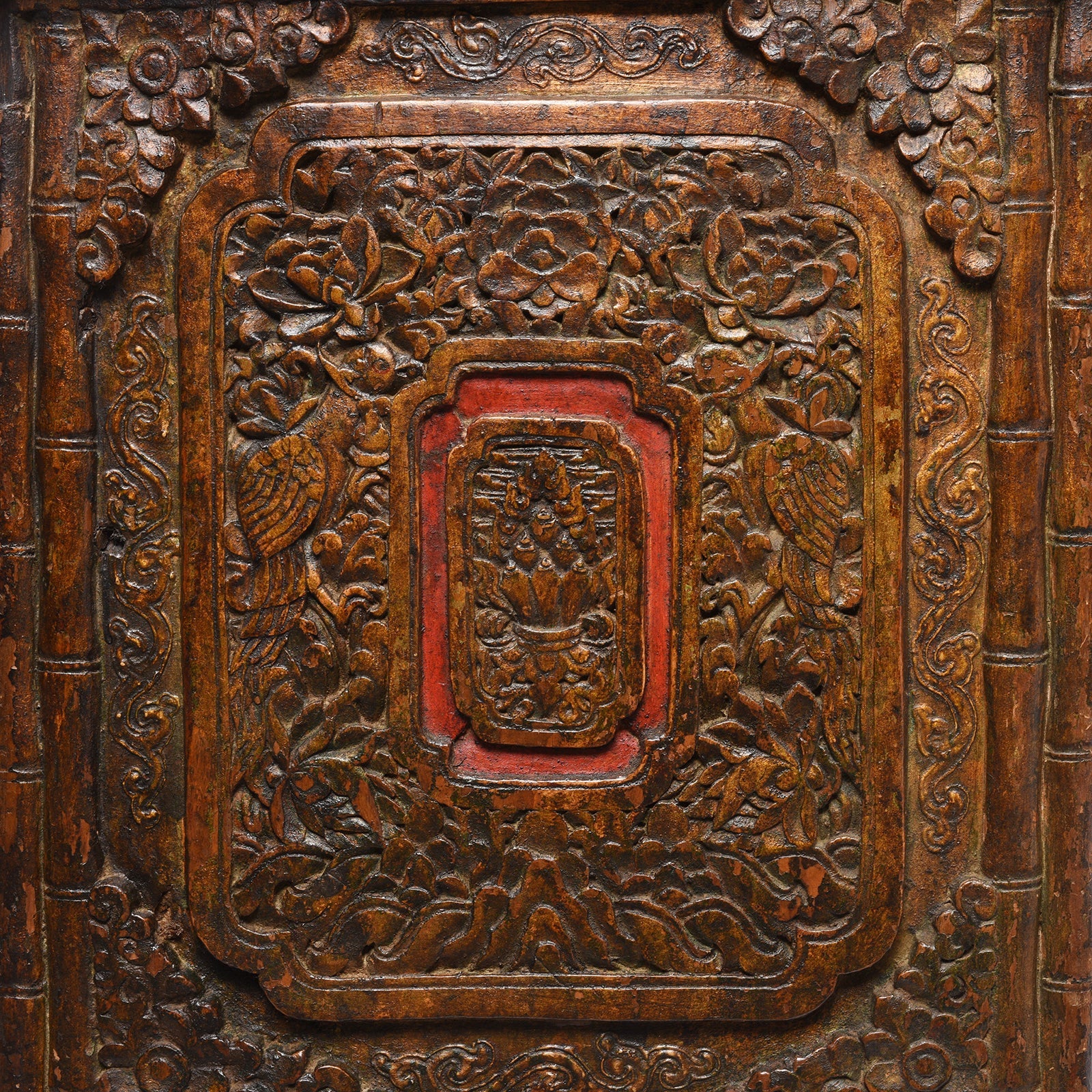 Carved Tibetan Prayer Table from Central Tibet - 18thC