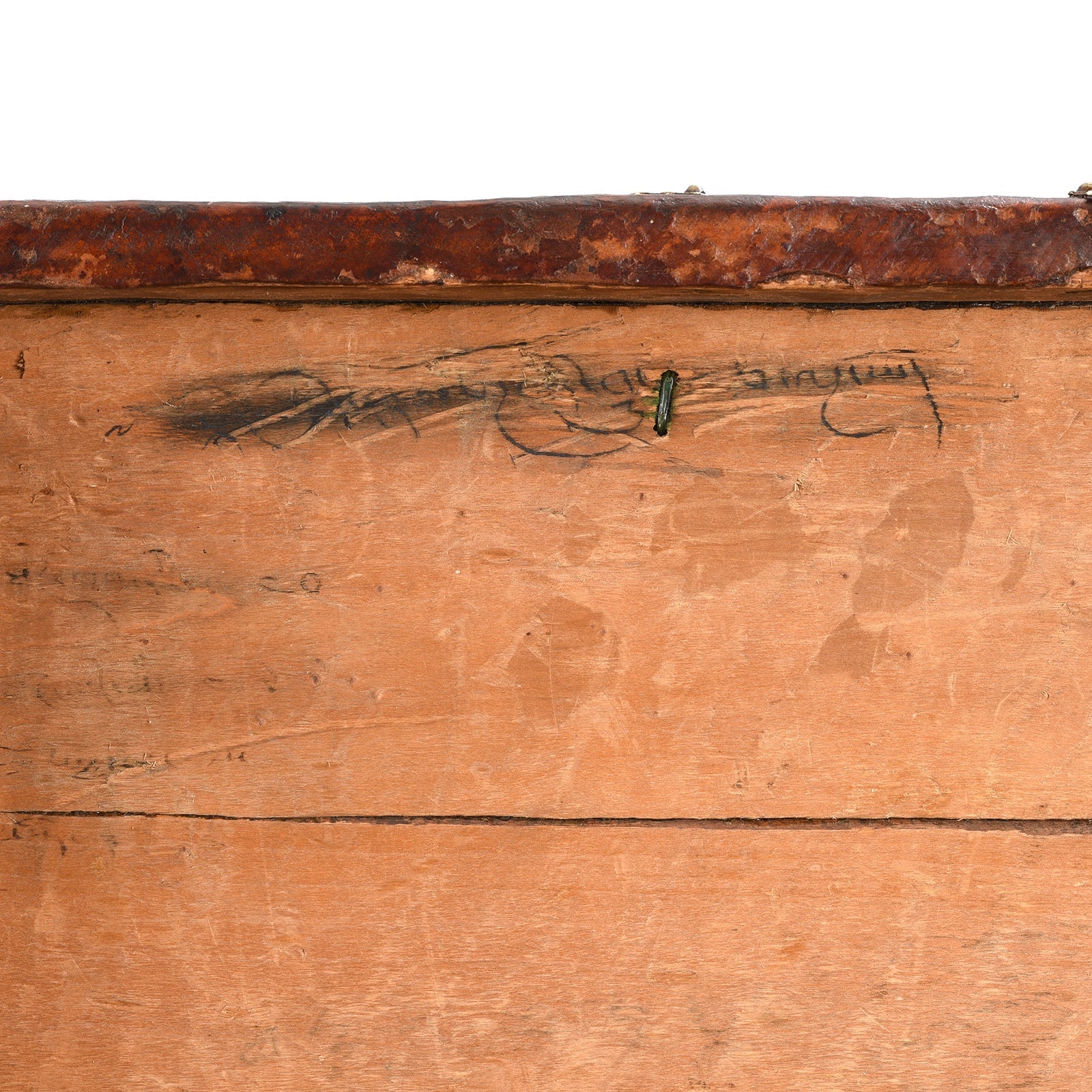 Tibetan Brass Bound Leather Trunk - 19th Century