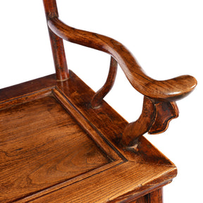 Pair of Carved Officials Hat Chairs From Shanxi - Late 19th Century