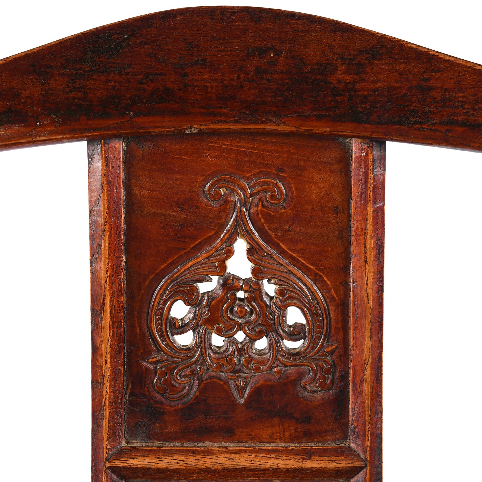 Pair of Carved Officials Hat Chairs From Shanxi - Late 19th Century