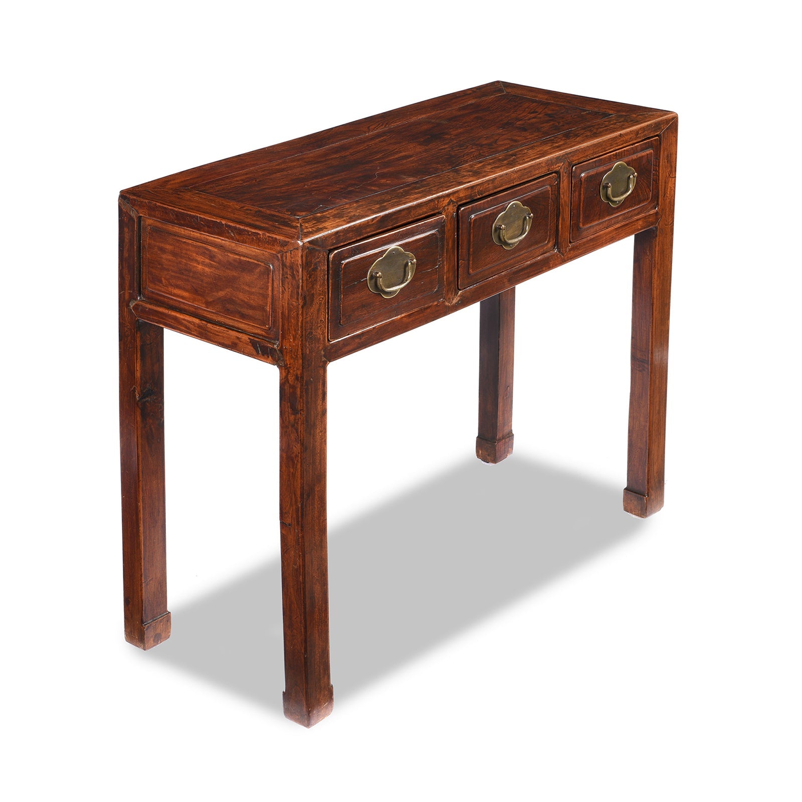 Red Elm Console Table From Shanxi - Late 19thC