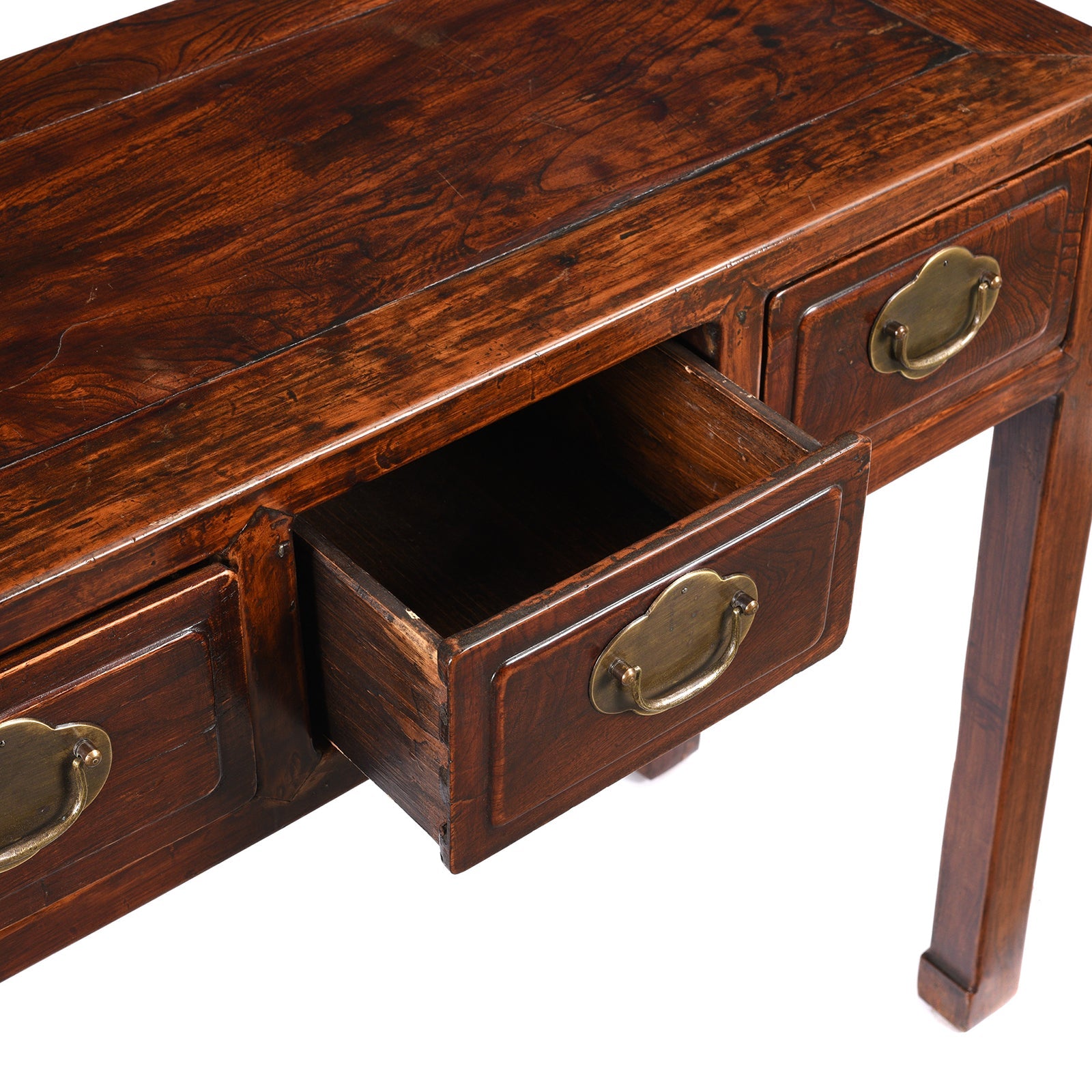 Red Elm Console Table From Shanxi - Late 19thC