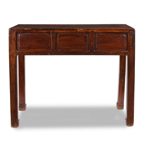 Red Elm Console Table From Shanxi - Late 19thC