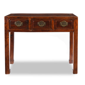Red Elm Console Table From Shanxi - Late 19thC