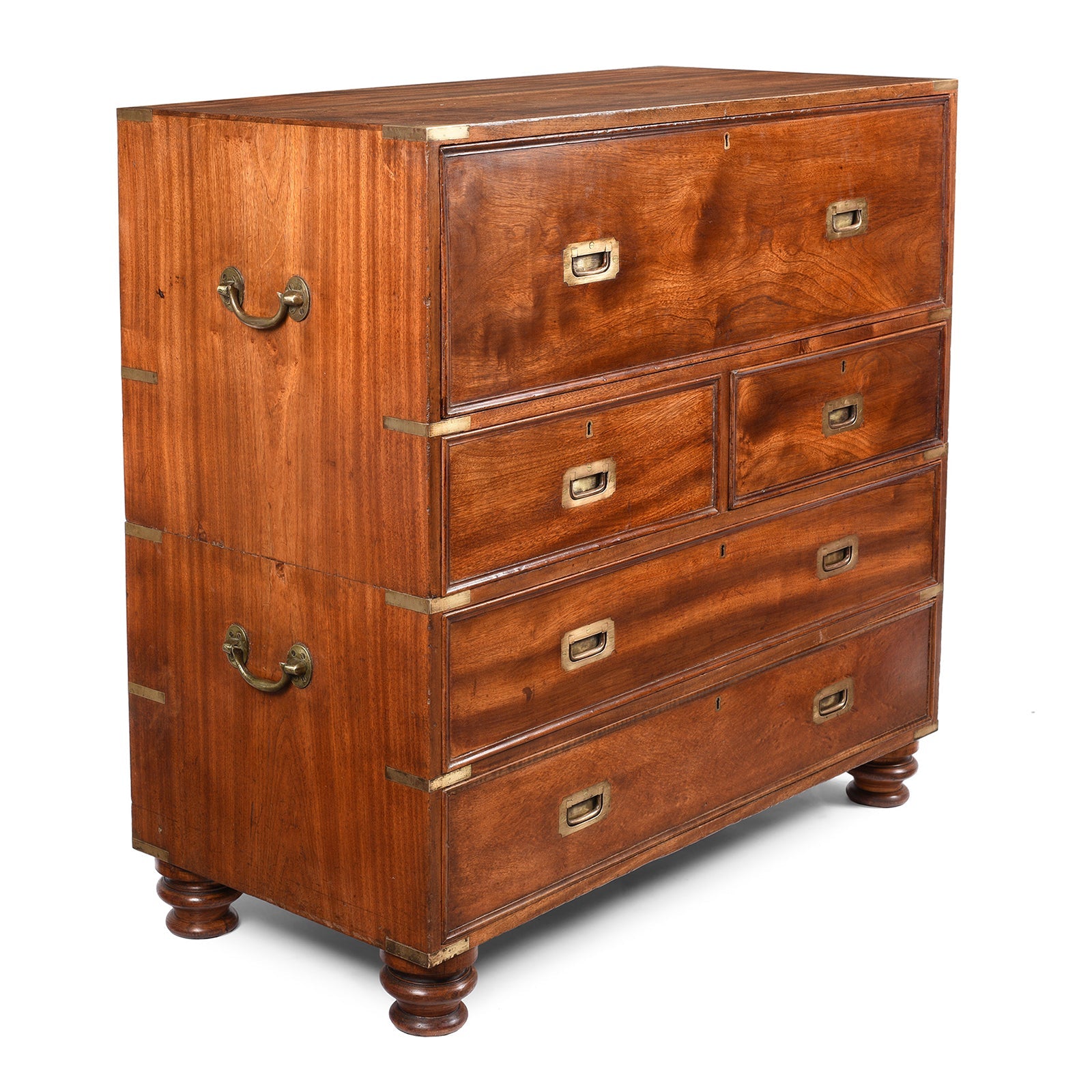 Chinese Export Secretaire Campaign Chest - Late 19thC