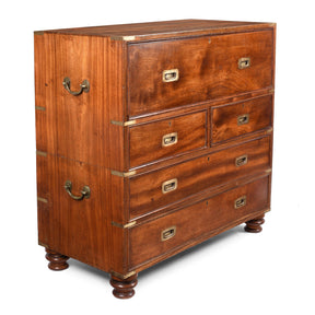 Chinese Export Secretaire Campaign Chest - Late 19thC
