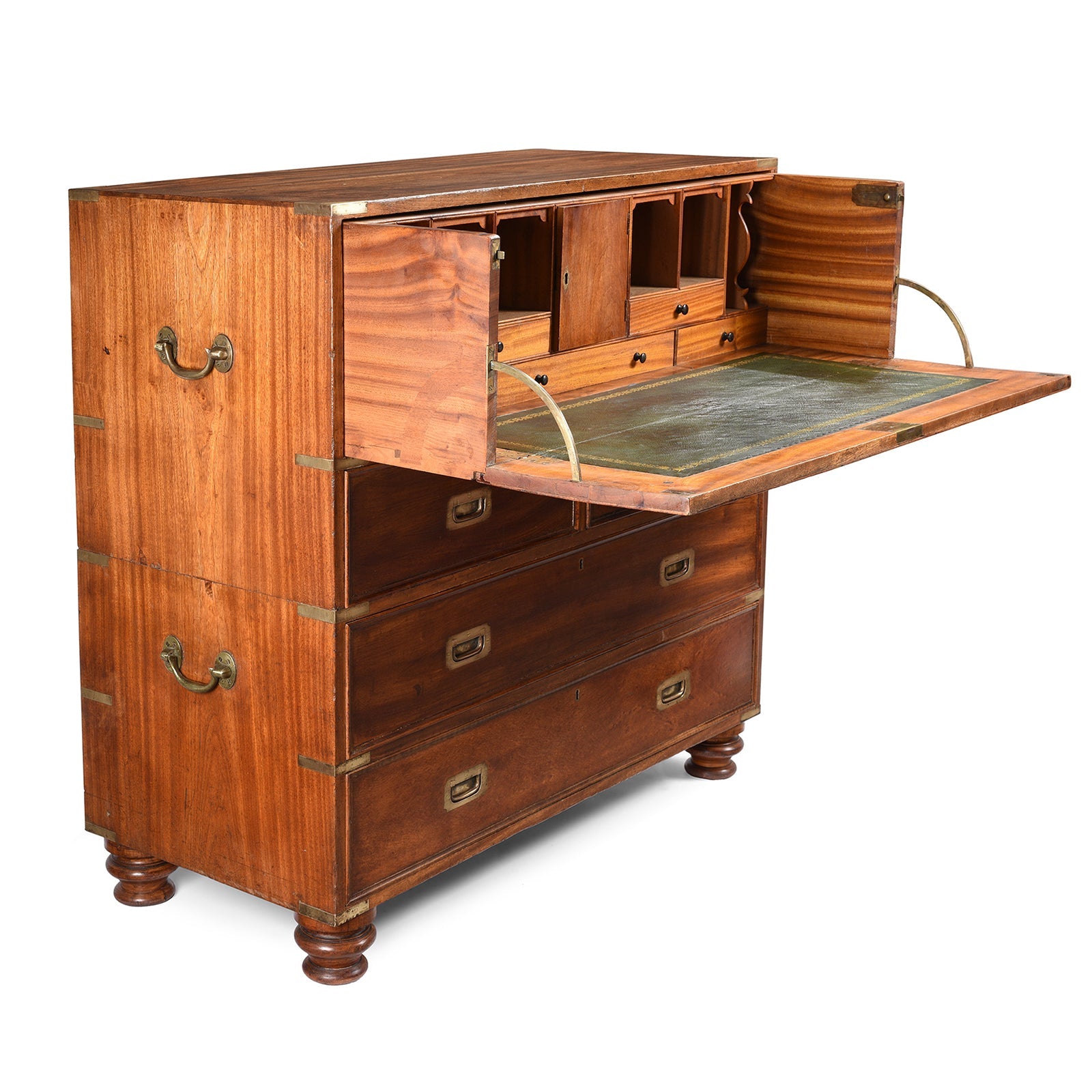 Chinese Export Secretaire Campaign Chest - Late 19thC