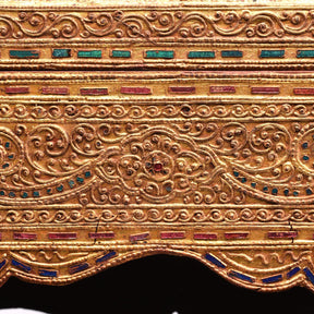 Gilt Wooden Burmese Manuscript Box - Mid 20th Century