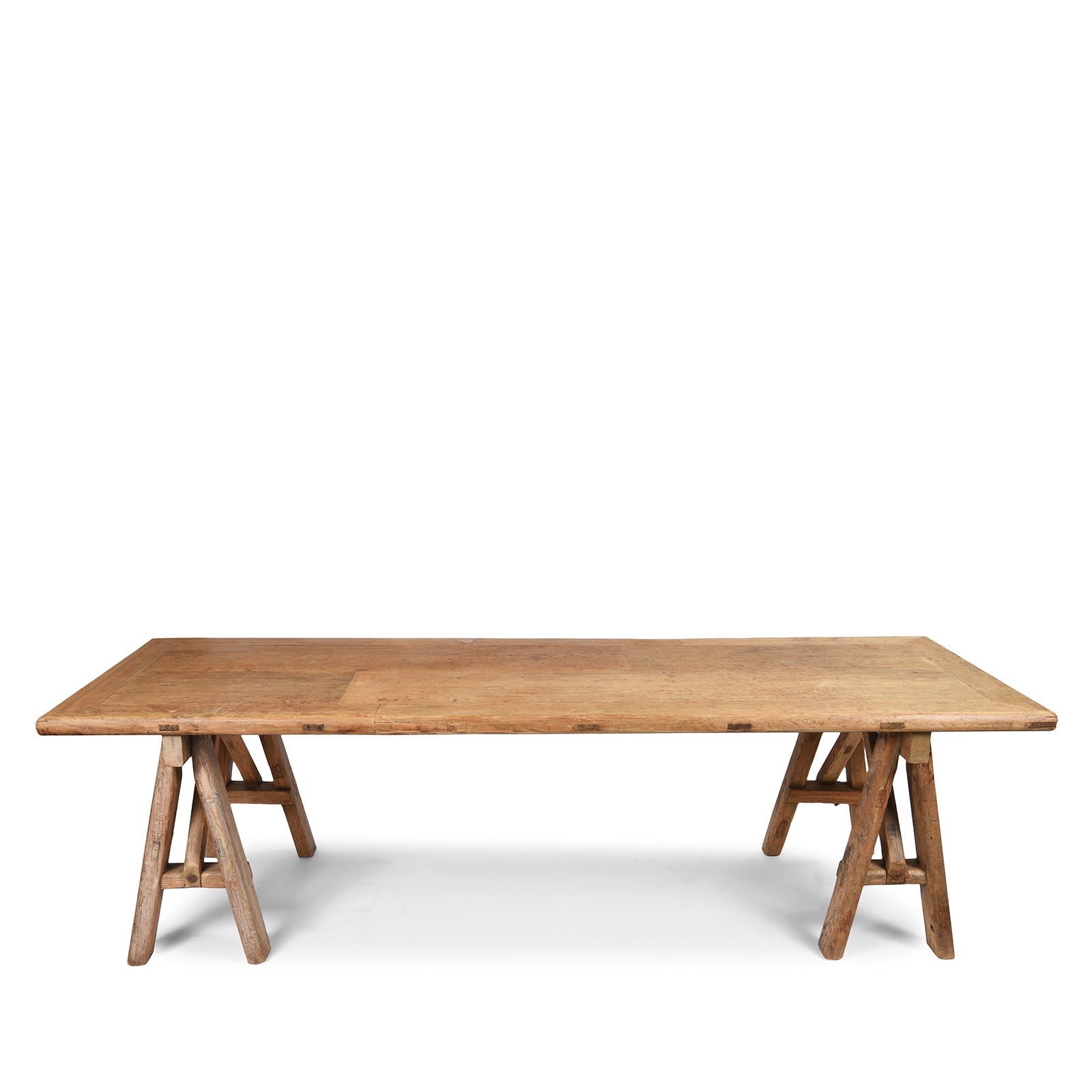 Trestle Dining Table Made From Old Pine