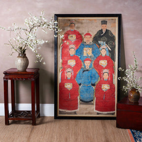 Framed Chinese Ancestor Painting - 19th Century