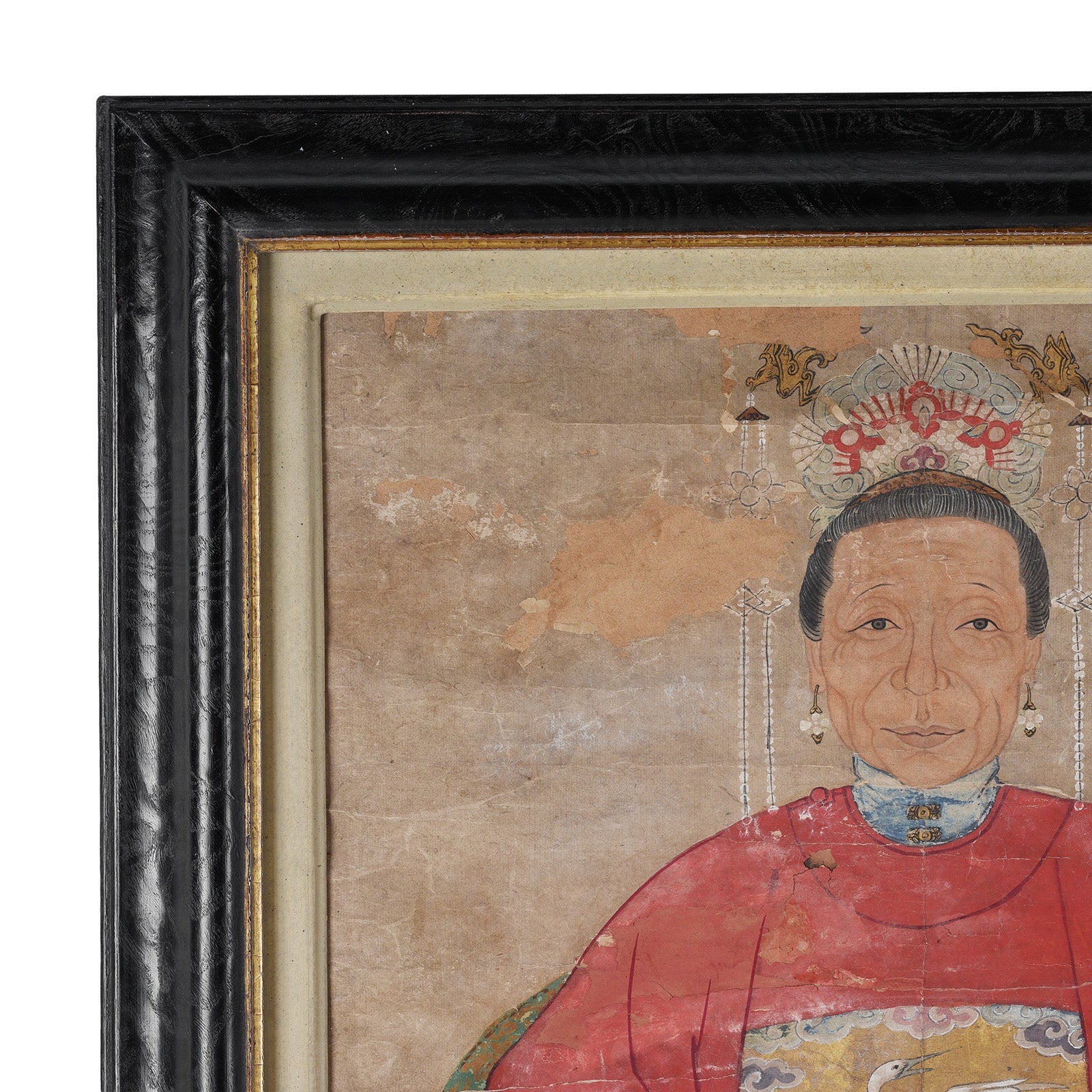 Framed Chinese Ancestor Painting - 19th Century