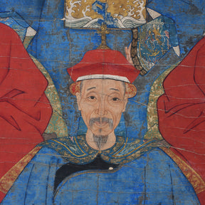 Framed Chinese Ancestor Painting - 19th Century
