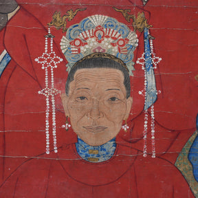 Framed Chinese Ancestor Painting - 19th Century