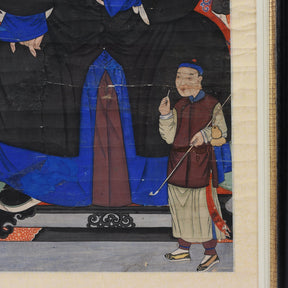 Framed Chinese Ancestor Painting - 19th Century