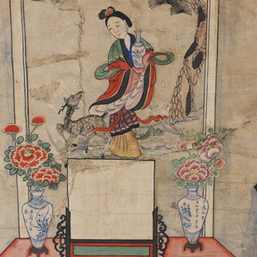 Framed Chinese Ancestor Painting - 19th Century