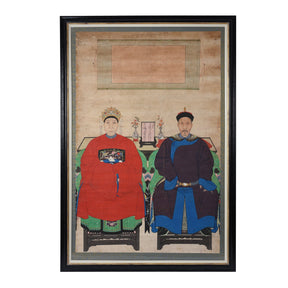 Framed Chinese Ancestor Painting - Ca 1928