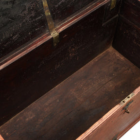 Red Lacquer Camphor Chinese Chest - 18th Century
