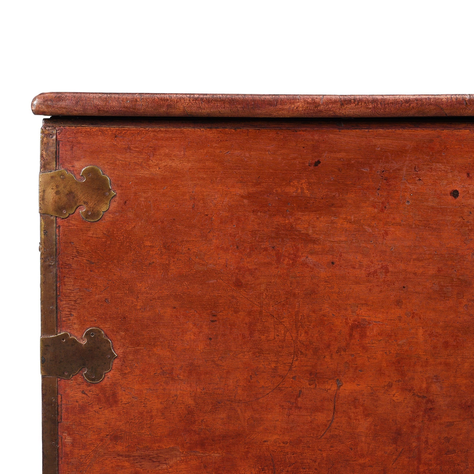 Red Lacquer Camphor Chinese Chest - 18th Century