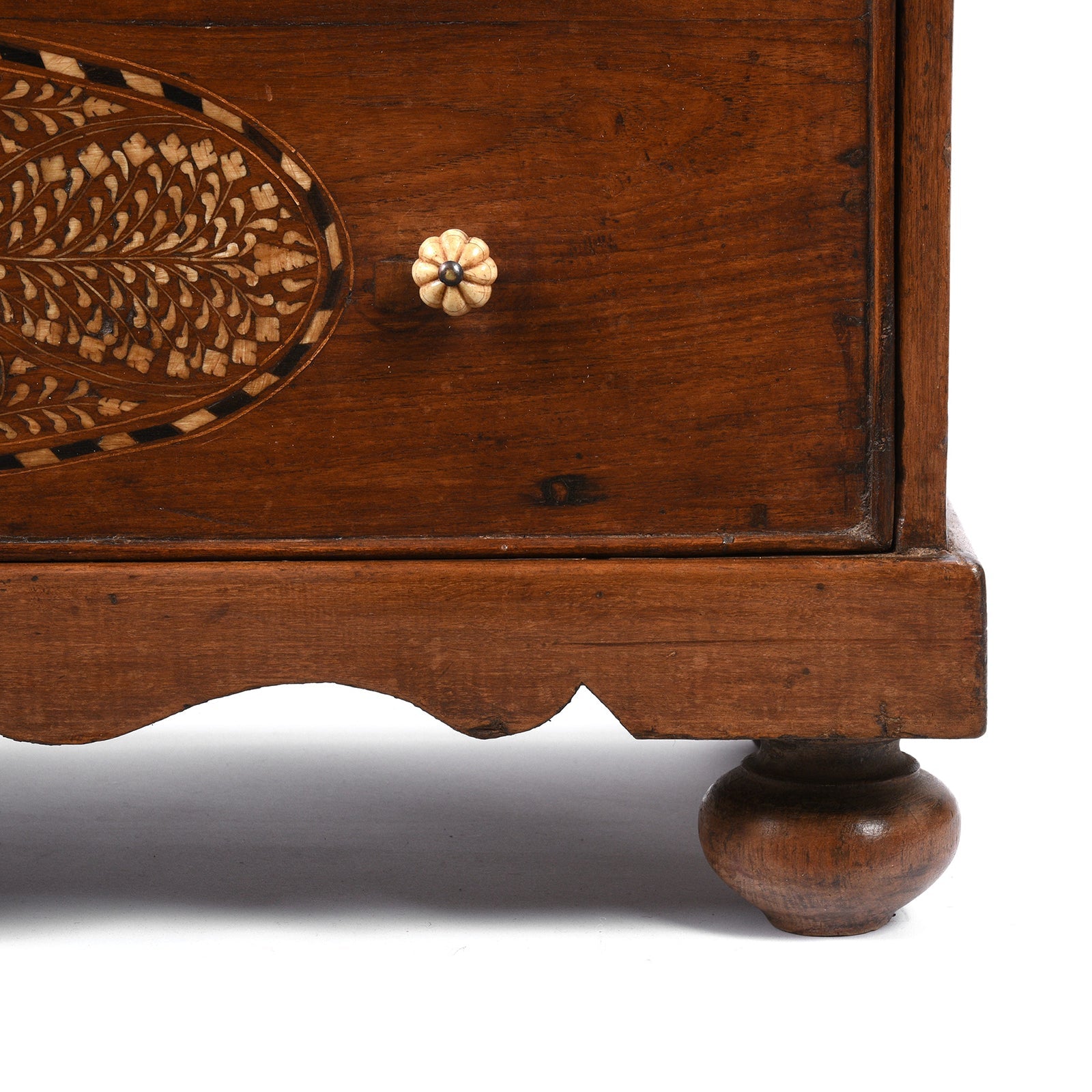 Anglo Indian Bone Inlay Glazed Cabinet - 19th Century