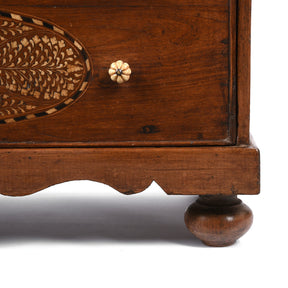 Anglo Indian Bone Inlay Glazed Cabinet - 19th Century
