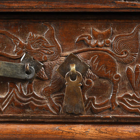 Carved Coffer Table From Shanxi - 18th Century