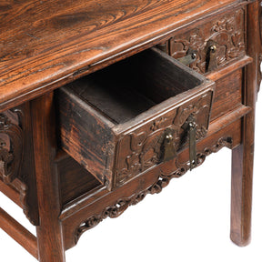 Carved Coffer Table From Shanxi - 18th Century