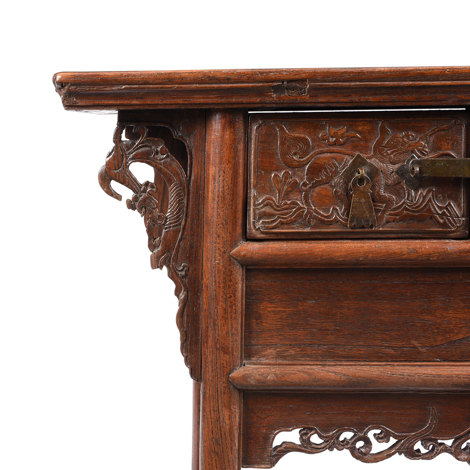 Carved Coffer Table From Shanxi - 18th Century