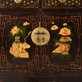 Black Painted Mongolian Sideboard - 19th Century