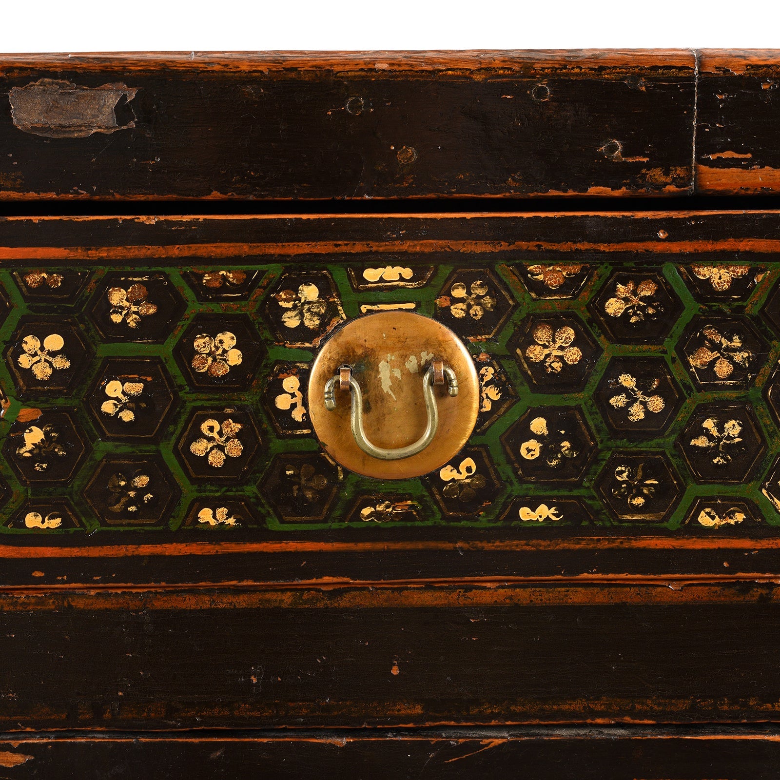 Black Painted Mongolian Sideboard - 19th Century