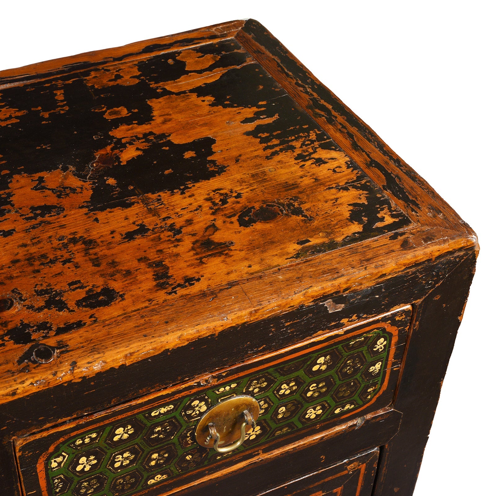 Black Painted Mongolian Sideboard - 19th Century
