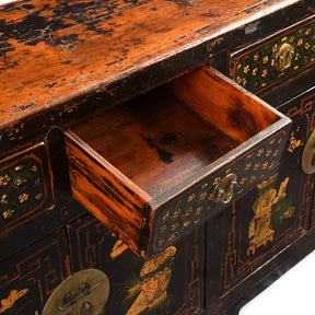 Black Painted Mongolian Sideboard - 19th Century