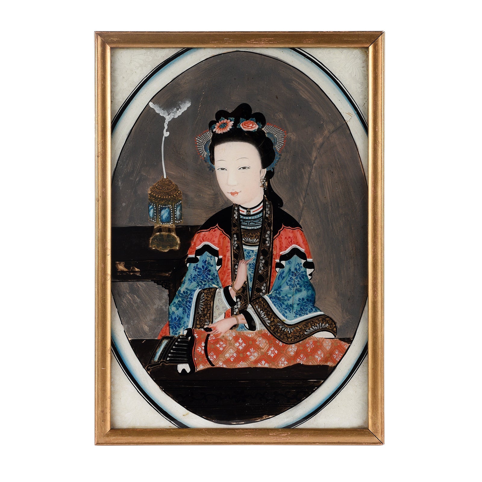 Pair of Chinese Export Reverse Glass Paintings - Late 18th Century