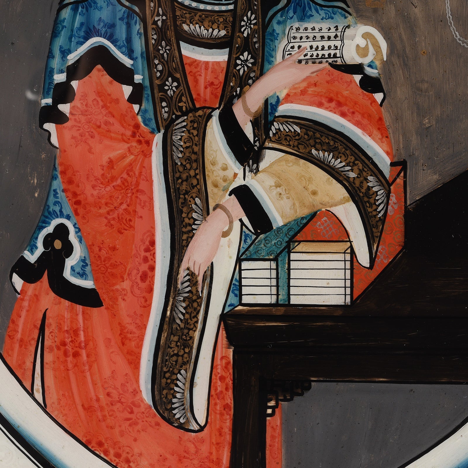 Pair of Chinese Export Reverse Glass Paintings - Late 18th Century