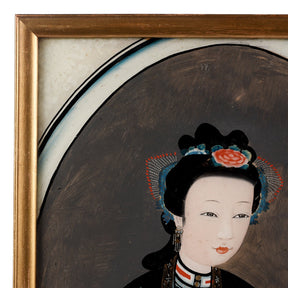 Pair of Chinese Export Reverse Glass Paintings - Late 18th Century
