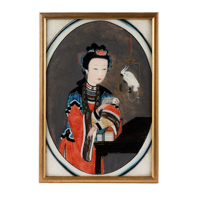 Pair of Chinese Export Reverse Glass Paintings - Late 18th Century